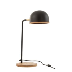 Tafellamp Evy Ijzer/Hout Zwart/Naturel (15653)