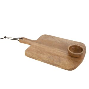 Snijplank+Kom Mango Hout Naturel15828)