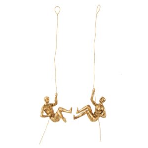 Wanddecoratie Figuur Poly/Metaal Goud  (16447)