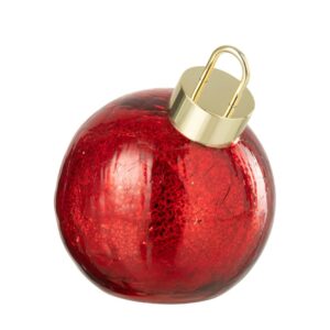 Kerstbal Led Glas Kerstrood Small (57162)