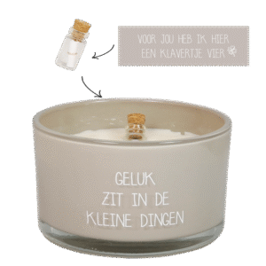 FLESSENPOST KAARS - GELUK ZIT IN DE KLEINE DINGEN