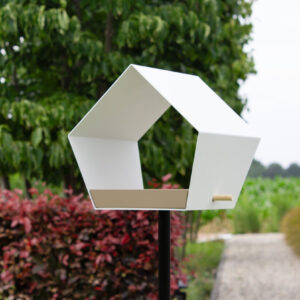 Small Diamond - Hanging bird feeder -White/sand-SD-HAN-WH