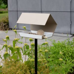 Open Diamond - Bird feeder - With poleSand/white-OD-STD-SA