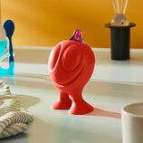 Suikerstrooier in thermoplastische hars, rood.