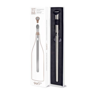 Wijnkoelerstok met luchtdichte dop en schenktuit van roestvrij staal