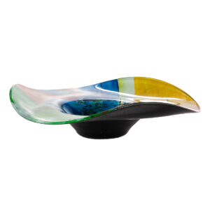 Glass Art, Bowl, round, "Milano",glass,multicolred
