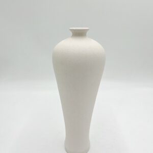 Vase long milk white