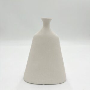 Vase ovale high milk white