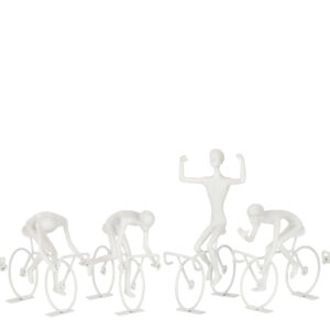 Fietser  Poly/Metaal Wit Large   (21306)