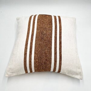 Cushion cream/brown line 50x50