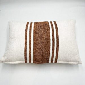 Cushion cream/brown line 40x60