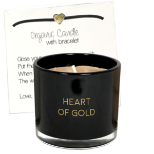 GEURKAARS MET WENS-ARMBAND - HEART OF GOLD