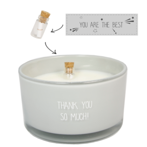 Flessenpost kaars - Thank you so much.