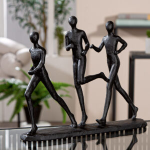 Beeldhouwwerk lopers - Poly - zwart