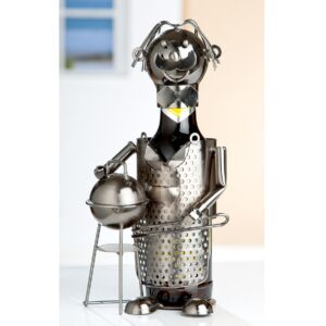 Flessenhouder, "Griller",BBQ, metaal,zilver gekleurd