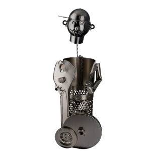 Flessenhouder, "Schroevendraaier", metaal,zilver gekleurd