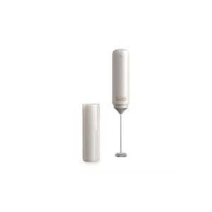 Witte oplaadbare elektrische melkopschuimer