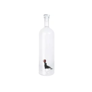 Waterfles met dop en figuurtje van een zeehond - Borosilicaatglas 1.2l