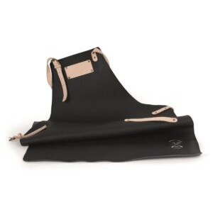 Leren schort 57x81,5cm - zwart