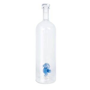 Waterfles met dop en figuurtje Zeepaardje - Borosilicaatglas 1.2l