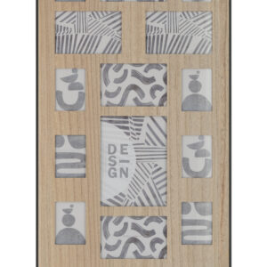 Fotokader Wanddeco/Deurhanger Naturel/Zwart Mdf (23605)