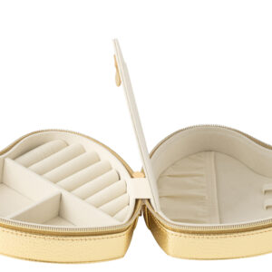 Juwelendoos Hart Kunstleder Goud (46530)