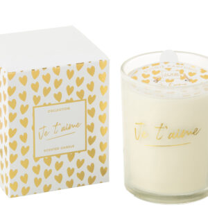 Geurkaars Je T'aime Was Goudkleurig  (55497)