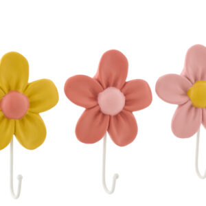 Kapstok Bloem Polyresin Multi Small Assortiment Van 3 (61477)-prijs per stuk
