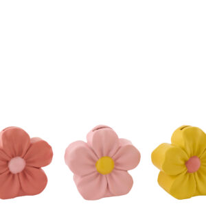 Spaarvarken Bloem Polyresin Multi Small Assortiment Van 3 (61479)-prijs per stuk