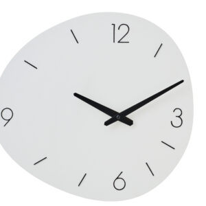 Wandklok Ovaal Metaal Wit (64095)