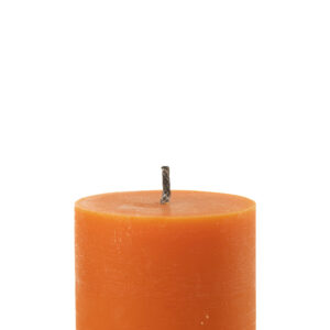 Buitenkaars Pilaar Paraffine Oranje Small-70 branduren (40053)