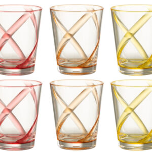 Doos Van 6 Stuks Drinkglazen kunststof  Mix (43942)