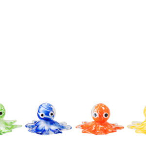 Presse-Papier Octopus Glas Meerkleurig Assortiment Van 4 kleuren (63538)-prijs per stuk