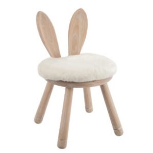 Stoeltje met oren Konijn Hout Naturel (77185)