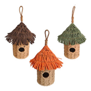 Deco Vogelhuisje in 3 kleuren (bruin, groen of oranje)