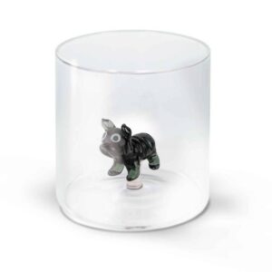 Borosilicaatglas met gekleurd glazen onderwerp erin, Bulldog 250ml