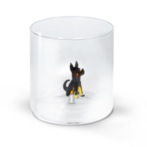 Borosilicaatglas met gekleurd glazen onderwerp erin, Bulldog   250ml
