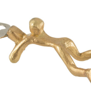 Flesopener Persoon Aluminium Goud (36193)