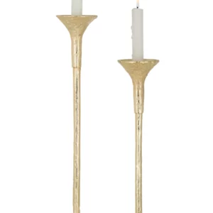 Set Van Twee Kandelaars Marie Aluminium Mat Goud (29081)