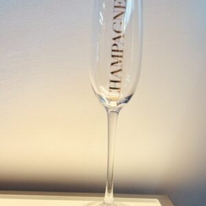Champagneglas Transparant/Goud (68624)