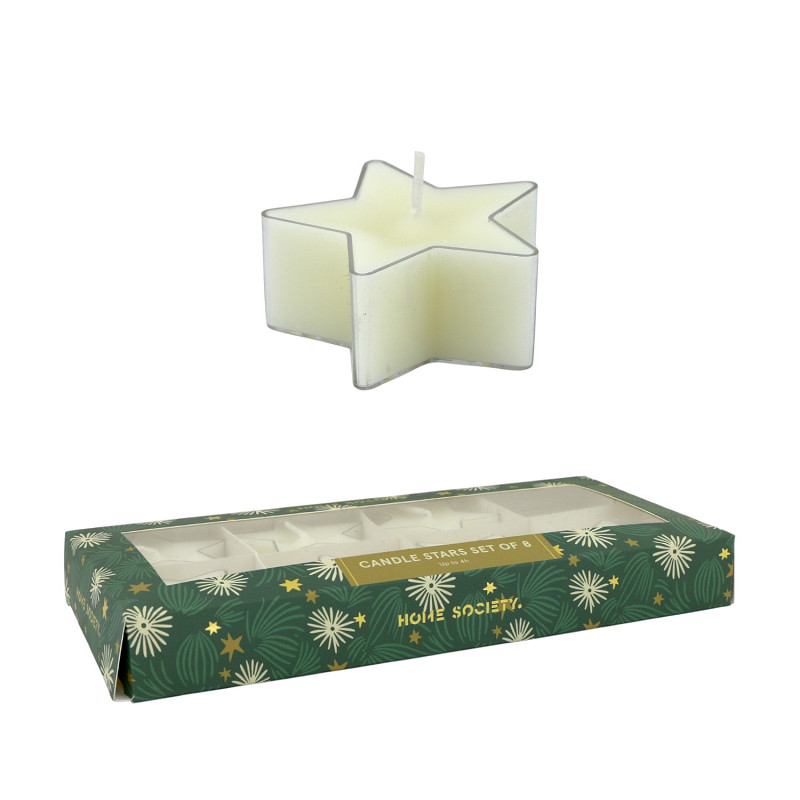Deco Kaars Stars Set 8