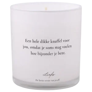 SOJAKAARS - EEN HELE DIKKE KNUFFEL VOOR JOU, OMDAT JE SOMS MAG VOELEN HOE BIJZONDER JE BENT. - GEUR: FRESH COTTON
