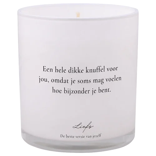 SOJAKAARS - EEN HELE DIKKE KNUFFEL VOOR JOU, OMDAT JE SOMS MAG VOELEN HOE BIJZONDER JE BENT. - GEUR: FRESH COTTON