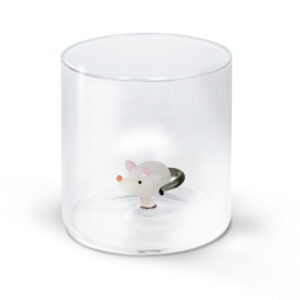 Borosilicaatglas met gekleurd glazen onderwerp erin, Muis 250ml