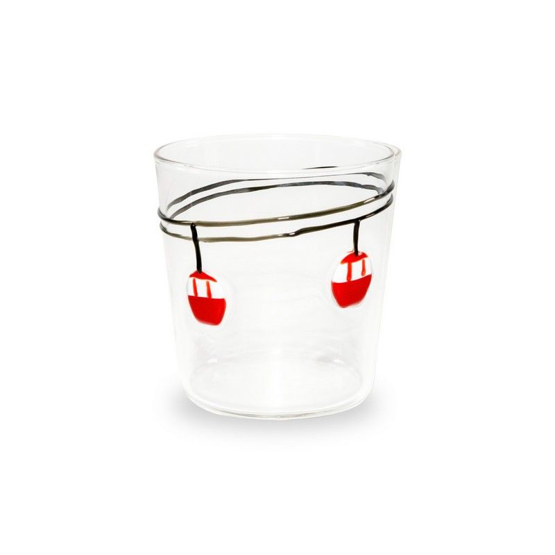 Borosilicaatglas met gekleurd glazen onderwerp erin, Skilift 250ml