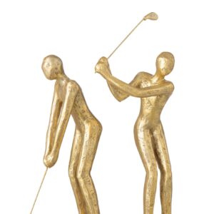 Golfer Polyresin Goud Assortiment Van 2 (265252)-per per stuk