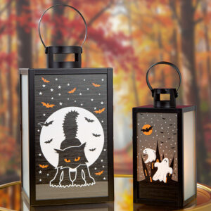63403 set van 2 lantaarns Halloween