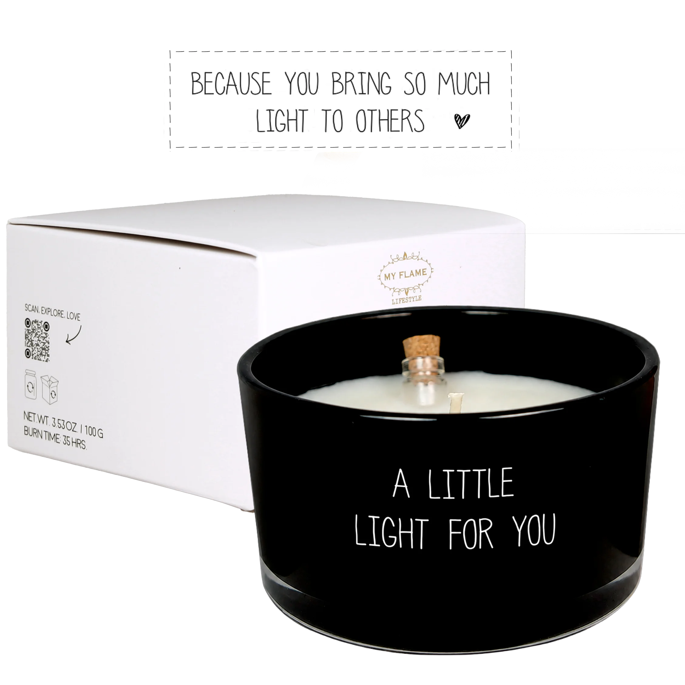 FLESSENPOST KAARS - A LITTLE LIGHT FOR YOU - WARM CASHMERE